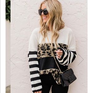 LIVING MY BEST STYLE X PINK LILY LEOPARD SWEATER